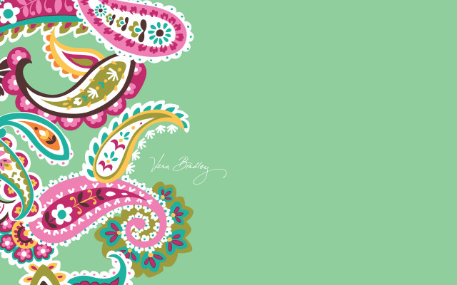 Green background paisley pattern white free wallpaper - medium preview image
