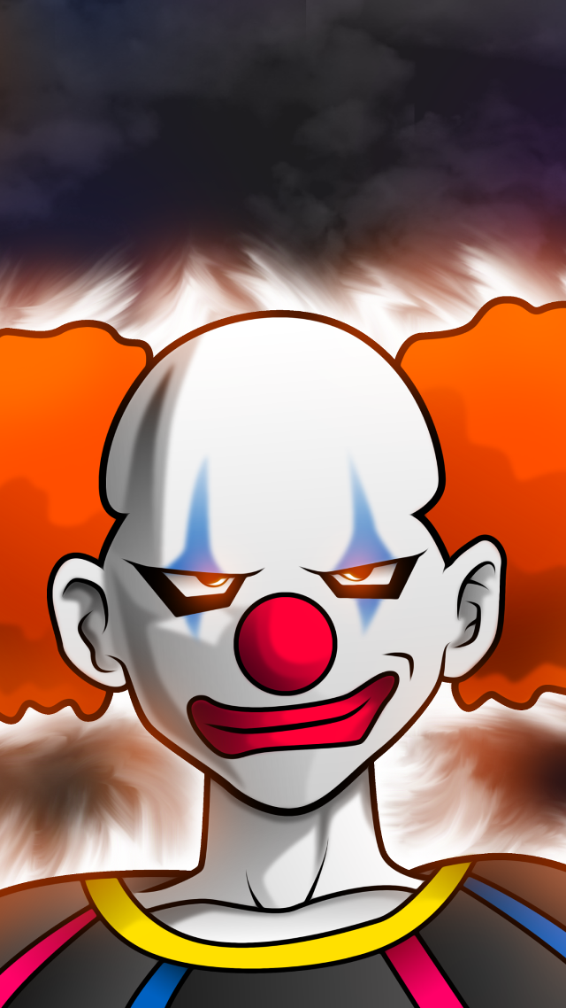 Cartoon clown red nose white free wallpaper - medium preview image