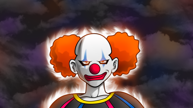 Creepy clown red nose white free wallpaper - medium preview image