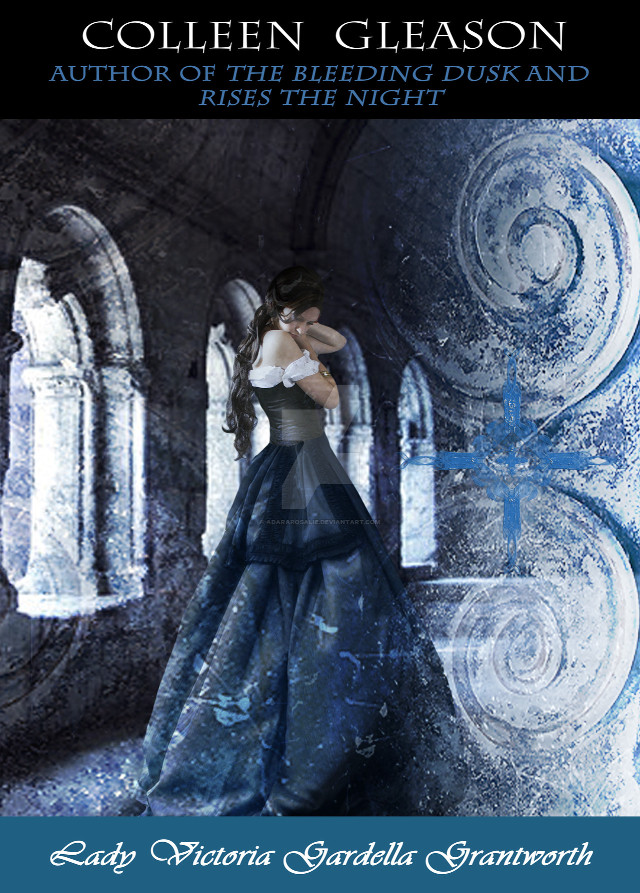 Woman blue dress window cross free wallpaper - medium preview image