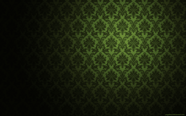 Dark green flower pattern black free wallpaper - medium preview image