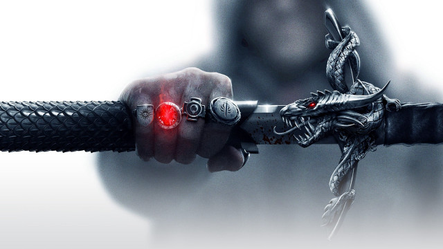 Person holding sword red light free wallpaper - medium preview image