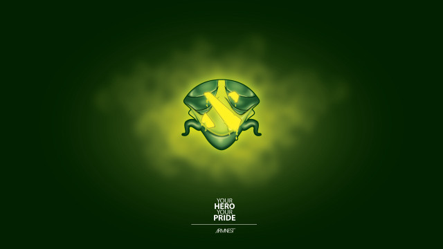 Frog yellow outline green background free wallpaper - medium preview image