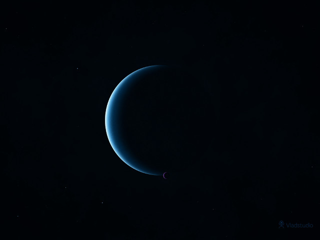 Blue moon dark sky stars free wallpaper - medium preview image
