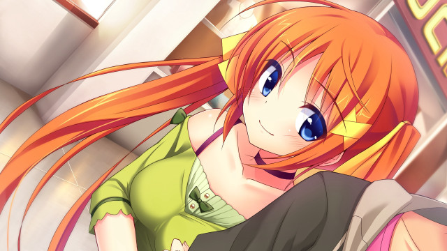 Red haired girl blue eyes #4 free wallpaper - medium preview image