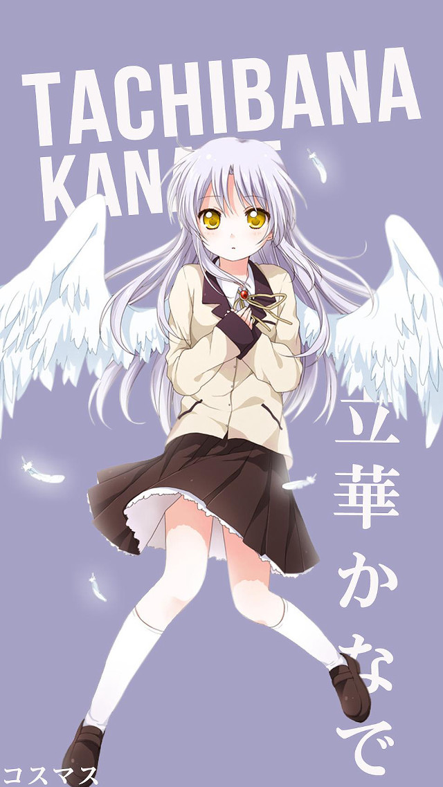 Girl angel wings school uniform free wallpaper - medium preview image