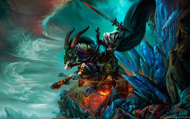 Demon riding demon horse sword free wallpaper for desktop - medium preview image