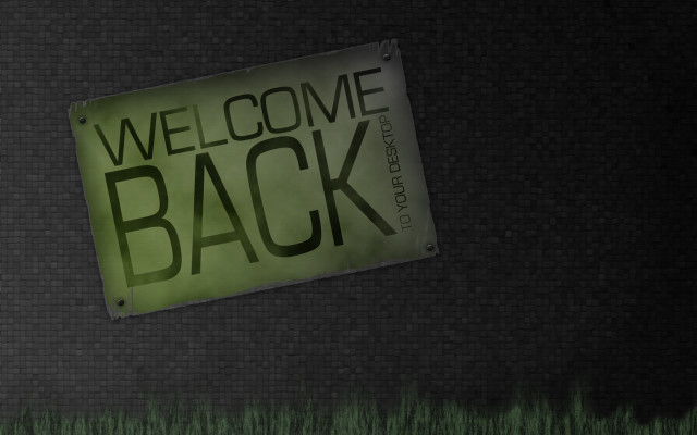 Welcome back sign night sky free wallpaper - medium preview image