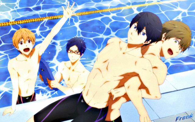Group people swimming pool man free wallpaper - medium preview image