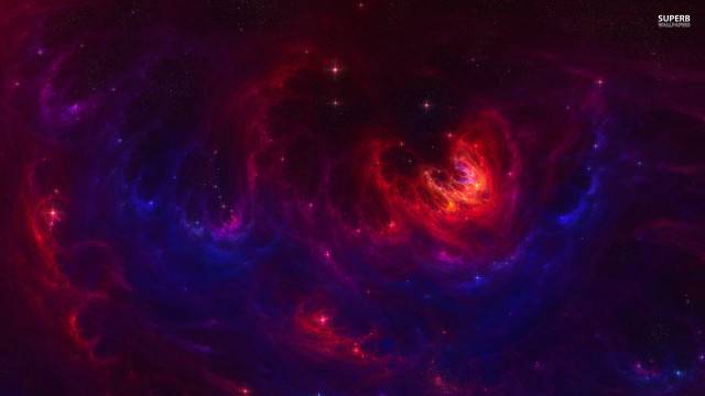 Colorful space stars red blue #2 free wallpaper - medium preview image
