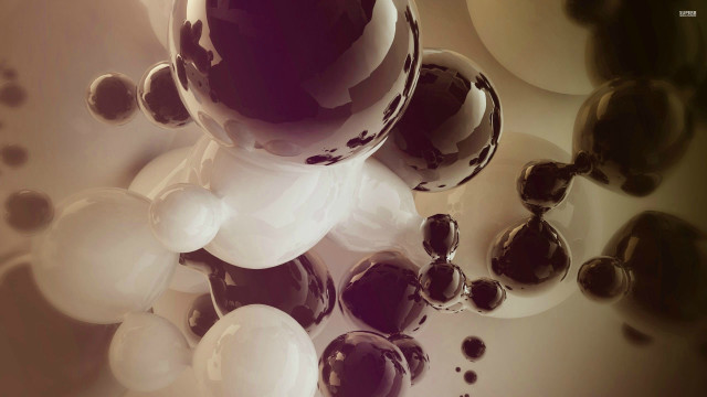 Balloons bubbles floating tabletop white free wallpaper - medium preview image