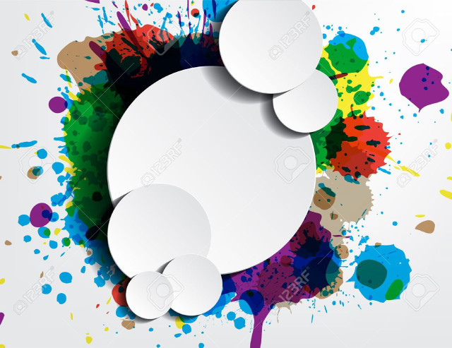 Colorful background white circles paint free wallpaper - medium preview image