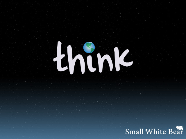 Think white ink blue earth free wallpaper - medium preview image