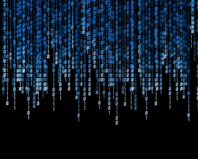 Blue background white dots black free wallpaper - medium preview image