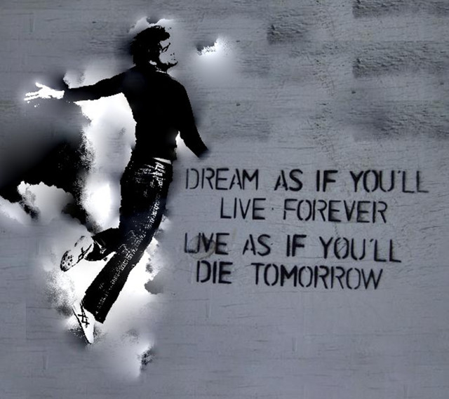 Man skateboarding graffiti wall quote free wallpaper - medium preview image
