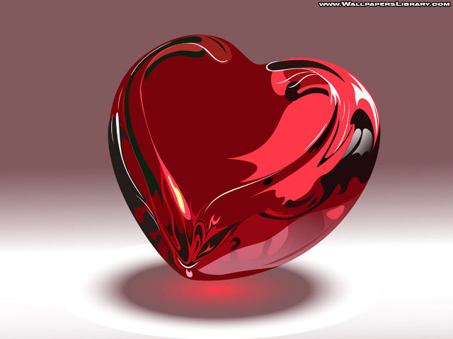 Red heart object white surface free wallpaper - medium preview image