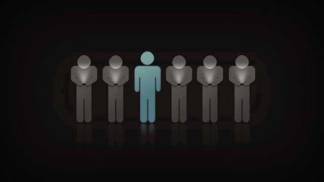 Group people standing line middle free wallpaper - medium preview image