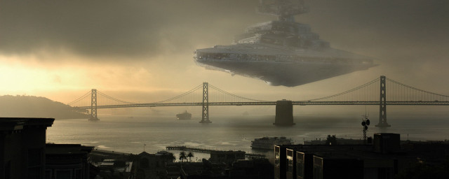 Ship floating air bridge water free wallpaper - medium preview image
