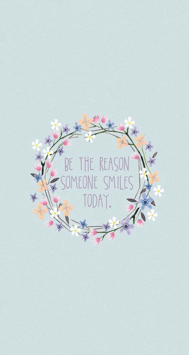Be the reason smiles floral free wallpaper - medium preview image