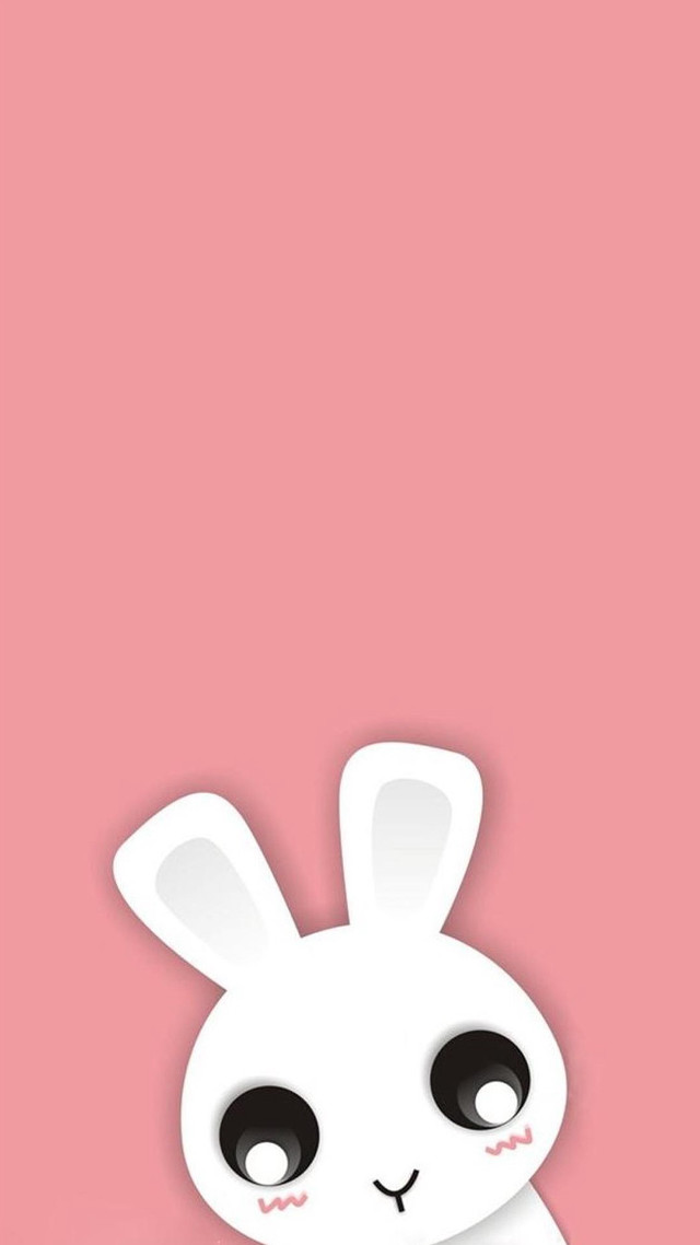 White rabbit black eyes pink #2 free wallpaper - medium preview image