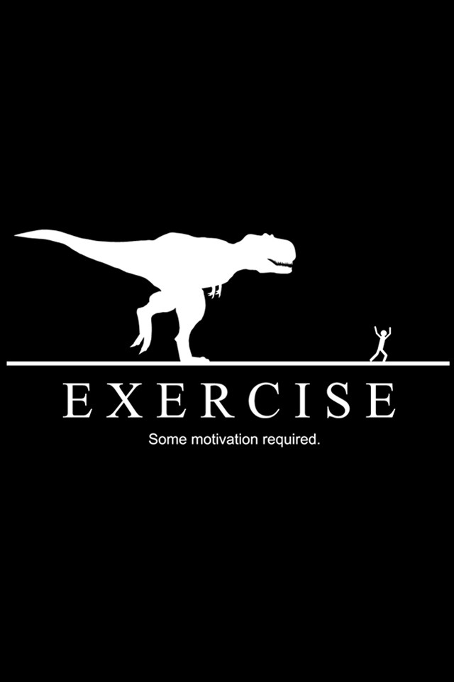 Black white logo dinosaur exercise free wallpaper - medium preview image