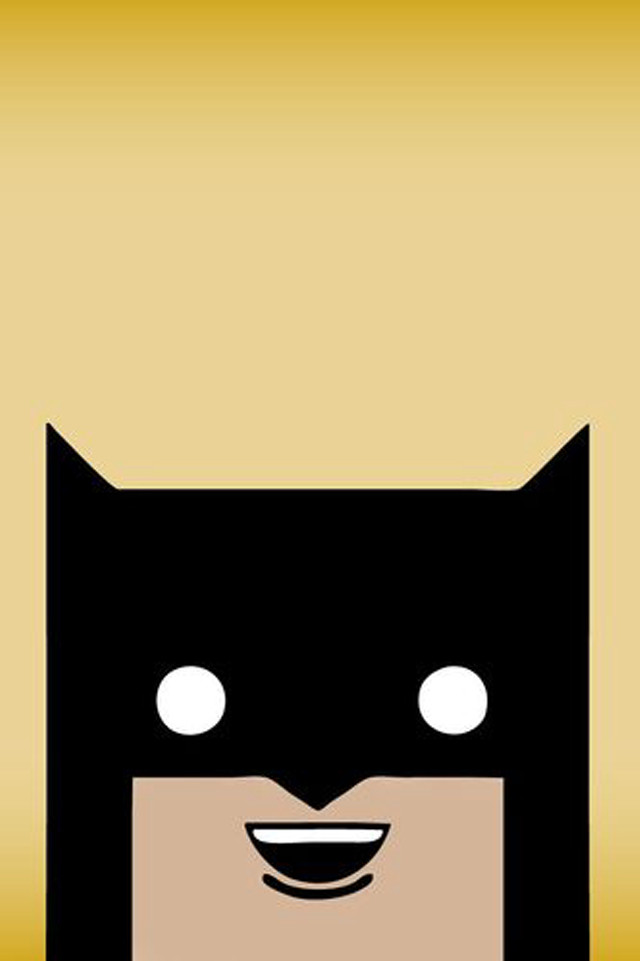 Batman mask smile yellow background free wallpaper - medium preview image