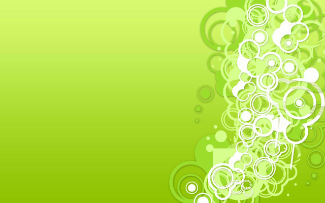 Green background circles bubbles side free wallpaper - medium preview image