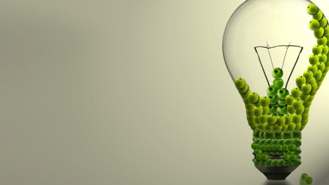 Light bulb green plant inside free wallpaper - medium preview image