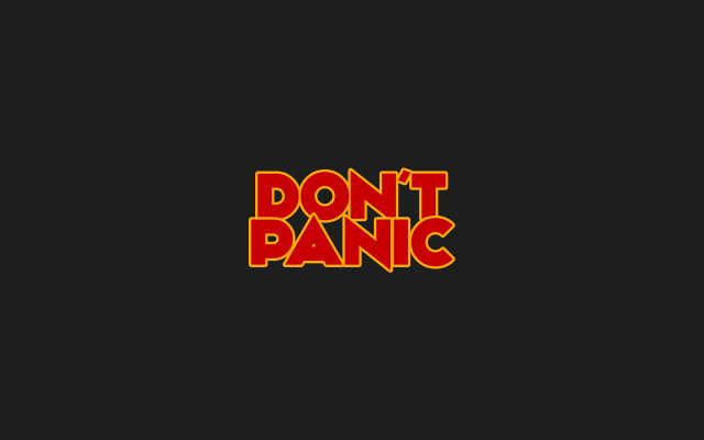 Dont panic red yellow black free wallpaper - medium preview image