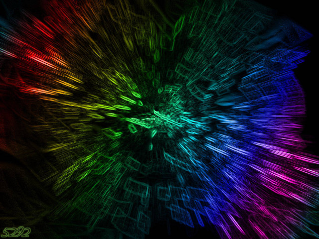 Colorful abstract rainbow object black free wallpaper - medium preview image