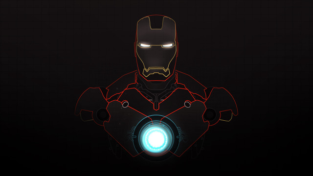 Ironman glowing hand black background free wallpaper - medium preview image