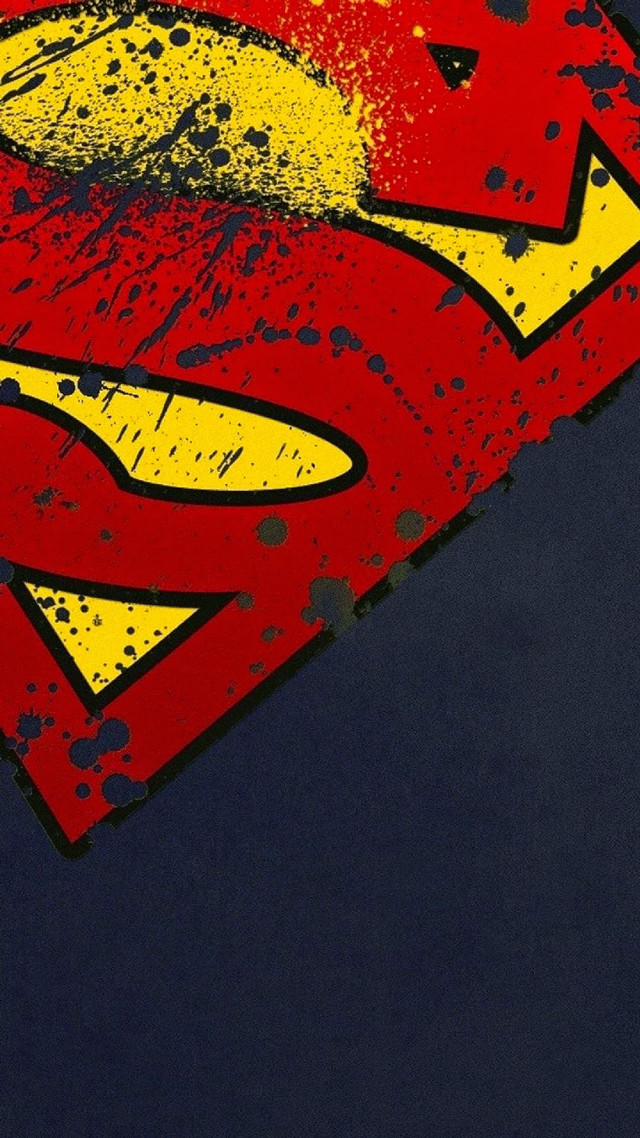 Superman logo blue background yellow #7 free wallpaper - medium preview image