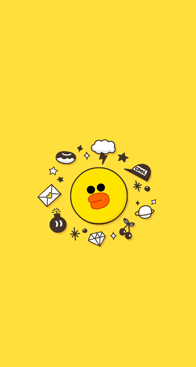 Yellow background smiley face icons free wallpaper - medium preview image