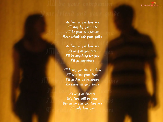 Couple poem wall shadow standing free wallpaper - medium preview image