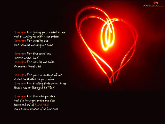 Red heart poem black red free wallpaper - medium preview image