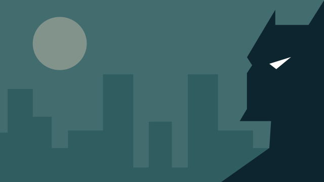 Batman silhouette full moon cityscape free wallpaper - medium preview image