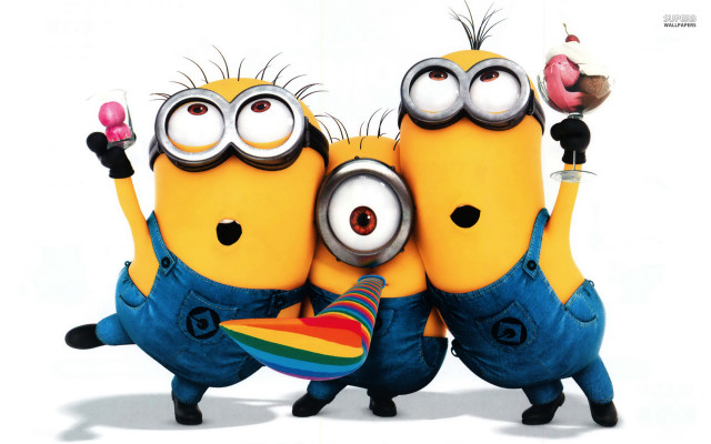 Minions rainbow ice cream cone #2 free wallpaper - medium preview image