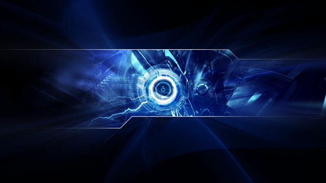 Blue abstract background large circular free wallpaper - medium preview image