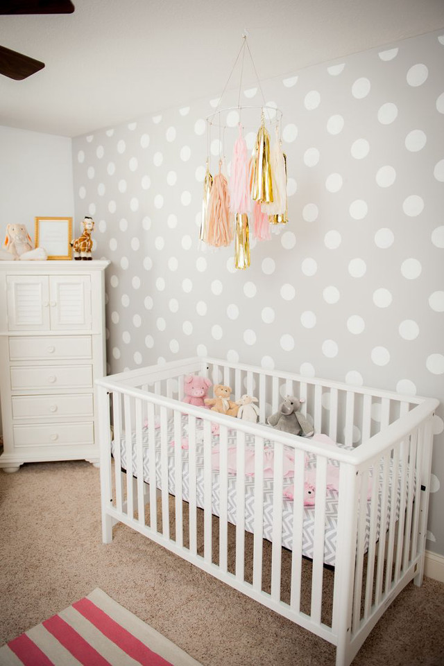 White crib polka dot pastel free wallpaper - medium preview image