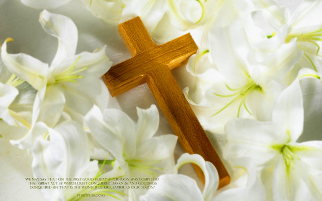 Cross flowers white background bible free wallpaper - medium preview image