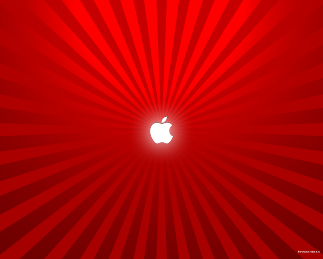 Red apple logo pop art free wallpaper - medium preview image