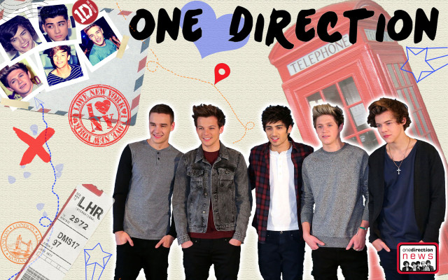 One direction pop art collage free wallpaper - medium preview image