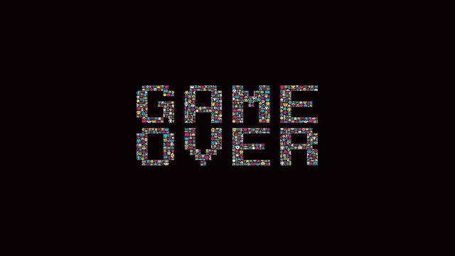 Game over pixel art black free wallpaper - medium preview image