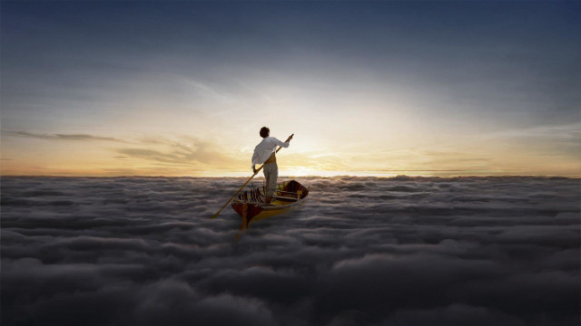 Man boat sea clouds sunset free wallpaper - medium preview image