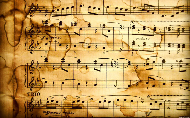 Music sheet musical notes drawing #2 free wallpaper - medium preview image