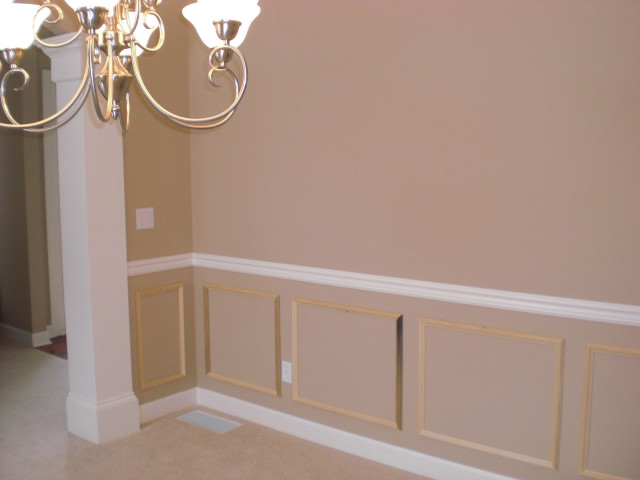 Chandelier beige wall white trim free wallpaper - medium preview image