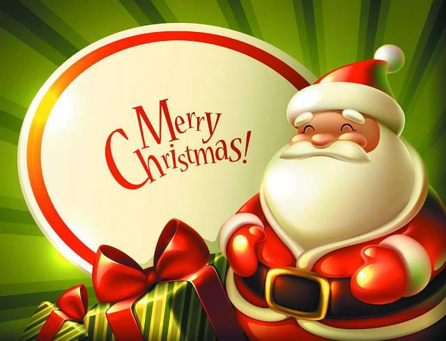 Santa claus christmas card sign free wallpaper - medium preview image