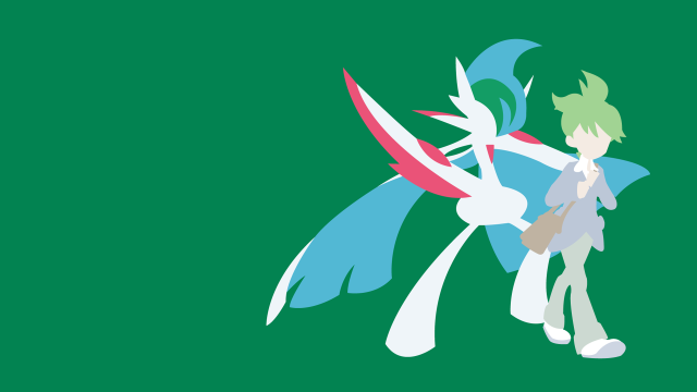 Cartoon character green background blue #2 free wallpaper - medium preview image