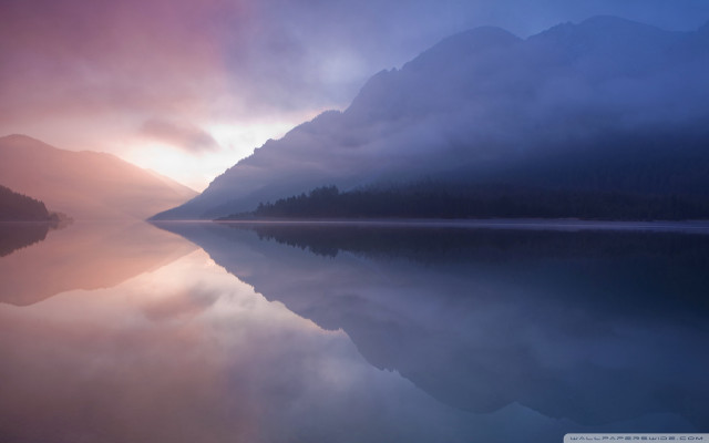 Lake mountain cloudy sky sunbeam free wallpaper - medium preview image