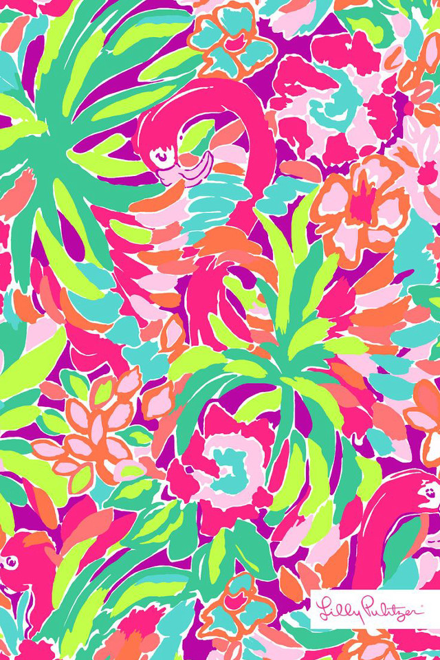 Colorful floral pink background maximalism free wallpaper - medium preview image